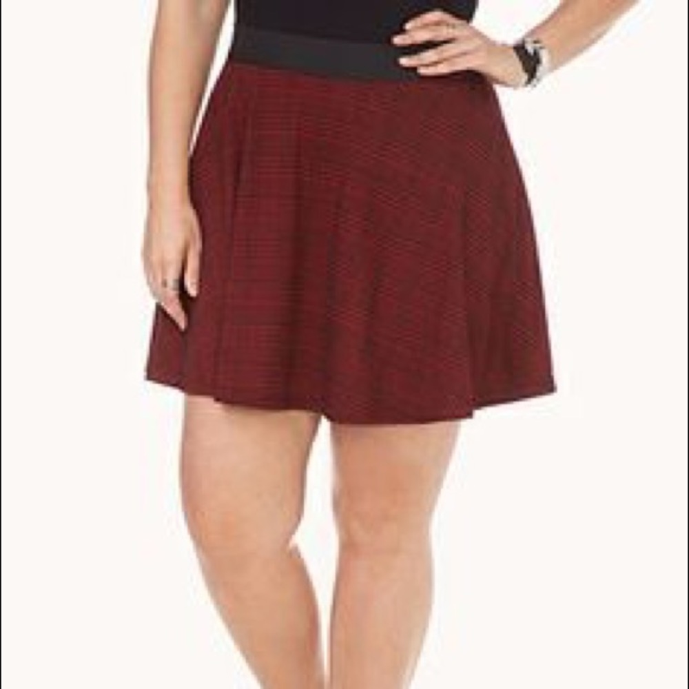 Red school skirt